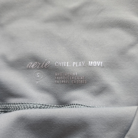 Aerie Chill Play Move Mesh Leggings Small Sage Green - Picture 5 of 7